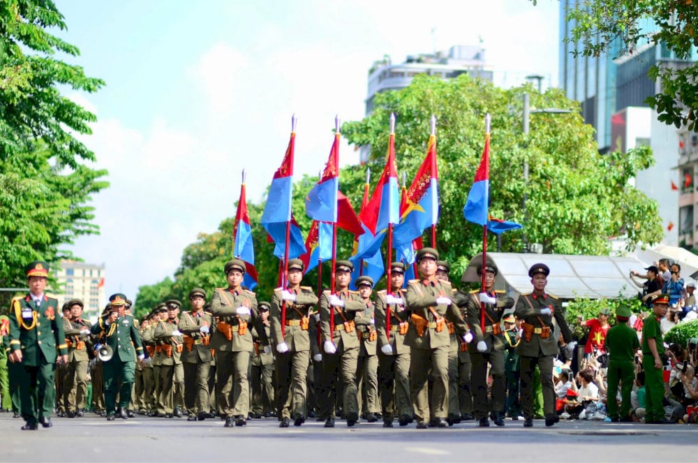 Các khối tham gia diễu binh